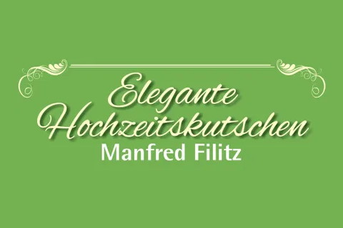 Elegante Hochzeitskutschen Filitz | weiße Hochzeitskutsche, Hochzeitsauto · Kutsche Düsseldorf, Logo